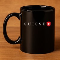 Switzerland Swiss Emblem Suisse 11oz C Handle Ceramic Mug