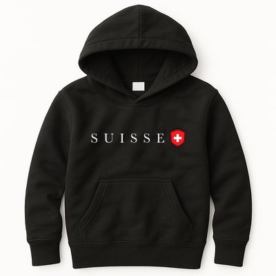 Switzerland Swiss Emblem Suisse Kids Hoodie