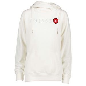 Switzerland Swiss Emblem Suisse Womens Funnel Neck Pullover Hood