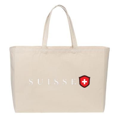 Switzerland Swiss Emblem Suisse Cotton Canvas Jumbo Tote