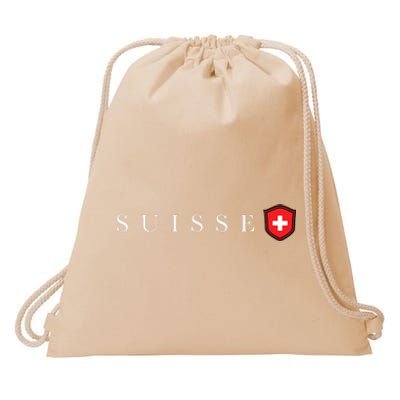 Switzerland Swiss Emblem Suisse Drawstring Bag