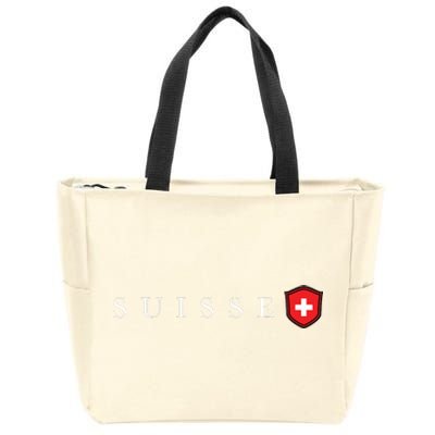 Switzerland Swiss Emblem Suisse Zip Tote Bag