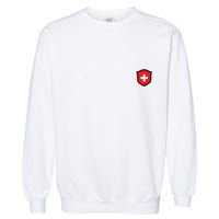 Switzerland Swiss Emblem Suisse Garment-Dyed Sweatshirt