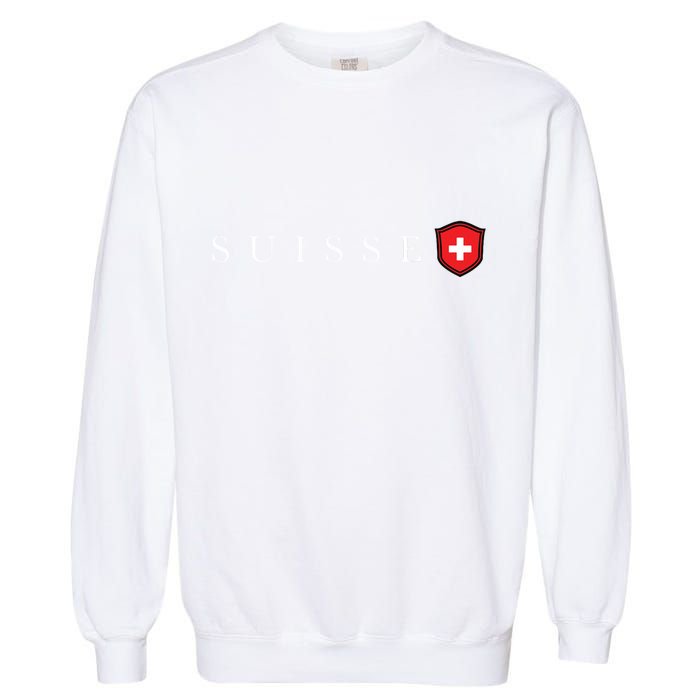 Switzerland Swiss Emblem Suisse Garment-Dyed Sweatshirt
