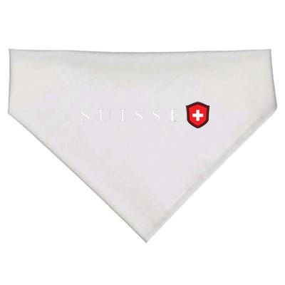 Switzerland Swiss Emblem Suisse USA-Made Doggie Bandana