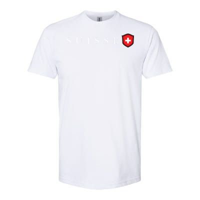 Switzerland Swiss Emblem Suisse Softstyle CVC T-Shirt