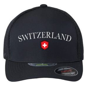 Switzerland Swiss Emblem Flexfit Unipanel Trucker Cap