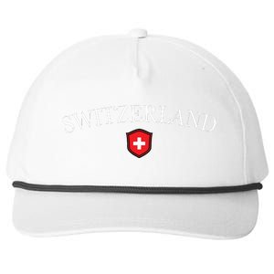 Switzerland Swiss Emblem Snapback Five-Panel Rope Hat