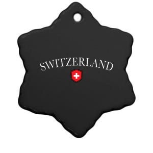 Switzerland Swiss Emblem Ceramic Star Ornament