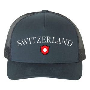 Switzerland Swiss Emblem Yupoong Adult 5-Panel Trucker Hat