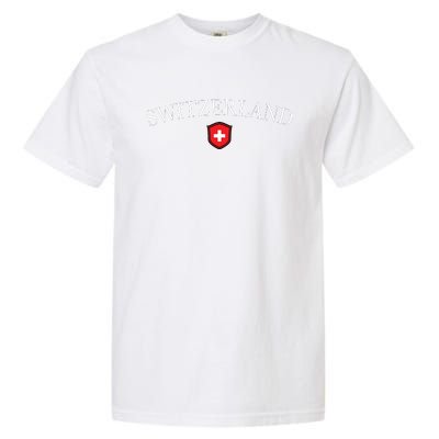 Switzerland Swiss Emblem Garment-Dyed Heavyweight T-Shirt