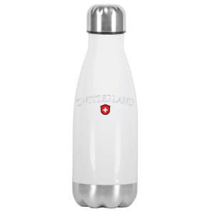 Switzerland Swiss Emblem Stainless Steel Insulated Water Bottle