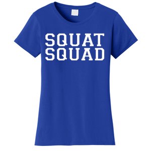 Squat Squad Exercise Gym Black Collegiate Cute Gift Women's T-Shirt