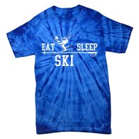 Skiing Ski Eat Sleep Repeat Winter Snow Sport Skier Hobby Gift Tie-Dye T-Shirt