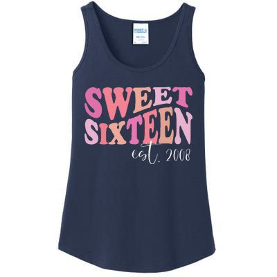 Sweet Sixteen Est 2008 Cute Birthday For Daughter Ladies Essential Tank