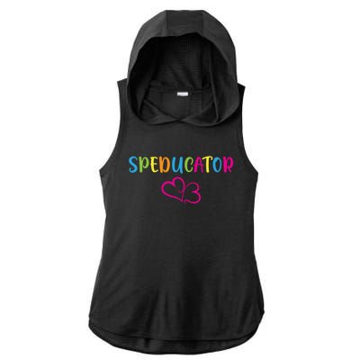 Speducator Special Education Teacher Great Gift Ladies PosiCharge Tri-Blend Wicking Draft Hoodie Tank