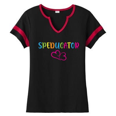 Speducator Special Education Teacher Great Gift Ladies Halftime Notch Neck Tee