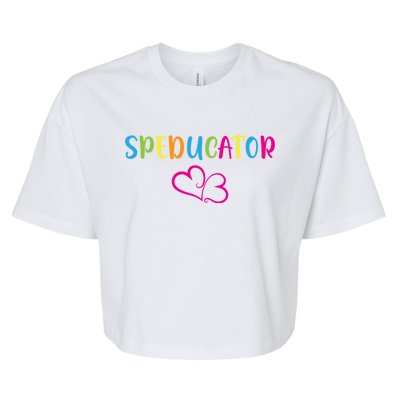 Speducator Special Education Teacher Great Gift Bella+Canvas Jersey Crop Tee