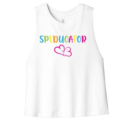 Speducator Special Education Teacher Great Gift Women's Racerback Cropped Tank