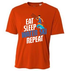 Skier Surfer Eat Sleep Water Ski Waterski Wakeboarding Great Gift Cooling Performance Crew T-Shirt