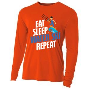 Skier Surfer Eat Sleep Water Ski Waterski Wakeboarding Great Gift Cooling Performance Long Sleeve Crew