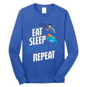 Skier Surfer Eat Sleep Water Ski Waterski Wakeboarding Great Gift Long Sleeve Shirt