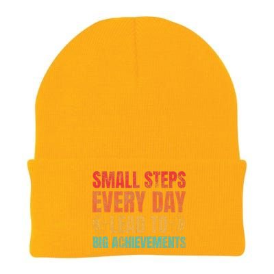 Small Steps Every Day Lead To Big Achievements Knit Cap Winter Beanie