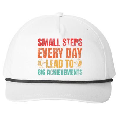 Small Steps Every Day Lead To Big Achievements Snapback Five-Panel Rope Hat