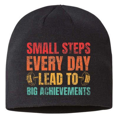 Small Steps Every Day Lead To Big Achievements Sustainable Beanie