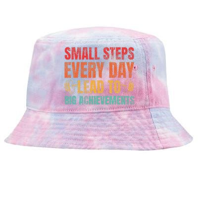 Small Steps Every Day Lead To Big Achievements Tie-Dyed Bucket Hat