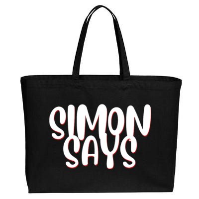 Simon Says Funny Cotton Canvas Jumbo Tote