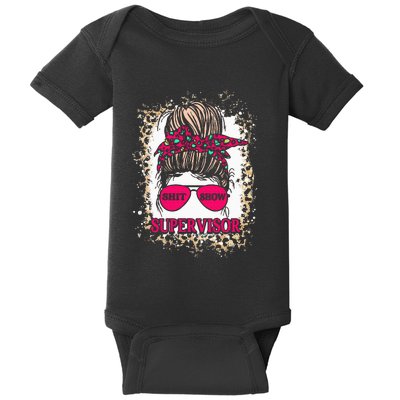 Shitshow Supervisor Funny Mom Boss Manager Teacher Baby Bodysuit