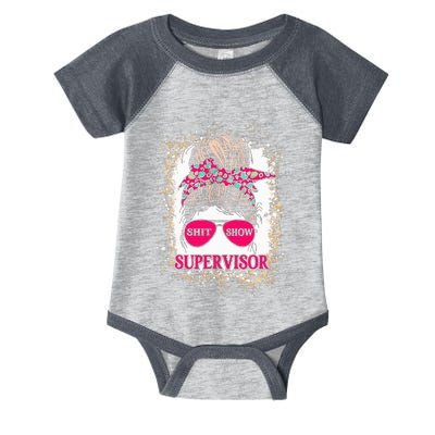 Shitshow Supervisor Funny Mom Boss Manager Teacher Infant Baby Jersey Bodysuit