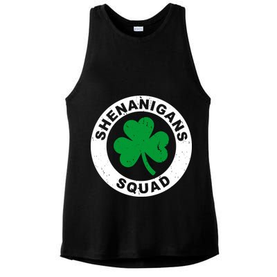 Shenanigans Squad Funny St PatrickS Day Party Ladies PosiCharge Tri-Blend Wicking Tank