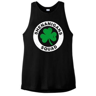 Shenanigans Squad Funny St PatrickS Day Party Ladies PosiCharge Tri-Blend Wicking Tank