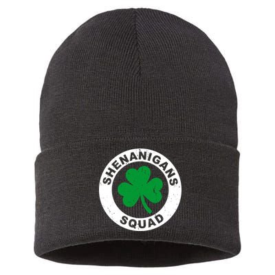 Shenanigans Squad Funny St PatrickS Day Party Sustainable Knit Beanie