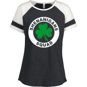 Shenanigans Squad Funny St PatrickS Day Party Enza Ladies Jersey Colorblock Tee