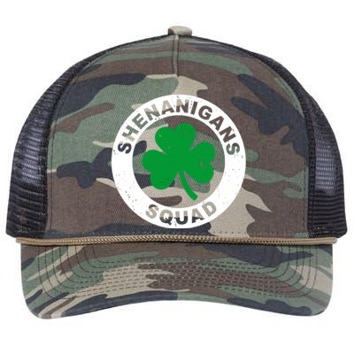 Shenanigans Squad Funny St PatrickS Day Party Retro Rope Trucker Hat Cap