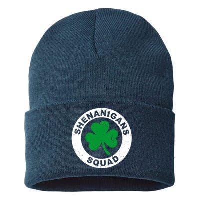 Shenanigans Squad Funny St PatrickS Day Party Sustainable Knit Beanie