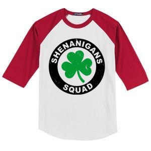 Shenanigans Squad Funny St PatrickS Day Party Kids Colorblock Raglan Jersey