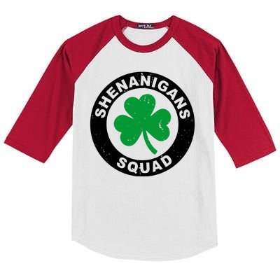 Shenanigans Squad Funny St PatrickS Day Party Kids Colorblock Raglan Jersey