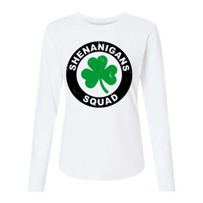 Shenanigans Squad Funny St PatrickS Day Party Womens Cotton Relaxed Long Sleeve T-Shirt