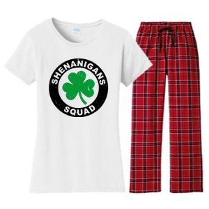 Shenanigans Squad Funny St PatrickS Day Party Women's Flannel Pajama Set