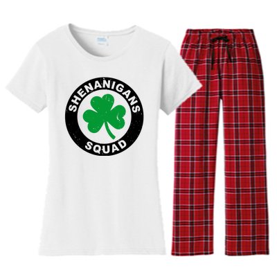 Shenanigans Squad Funny St PatrickS Day Party Women's Flannel Pajama Set