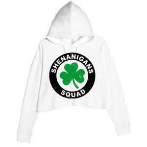 Shenanigans Squad Funny St PatrickS Day Party Crop Fleece Hoodie