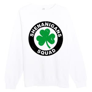 Shenanigans Squad Funny St PatrickS Day Party Premium Crewneck Sweatshirt