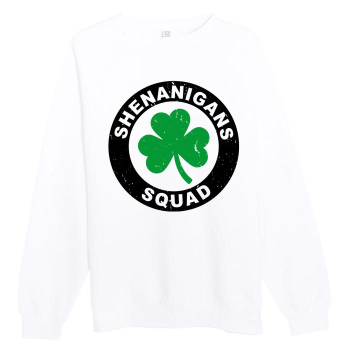 Shenanigans Squad Funny St PatrickS Day Party Premium Crewneck Sweatshirt