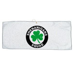 Shenanigans Squad Funny St PatrickS Day Party Large Microfiber Waffle Golf Towel