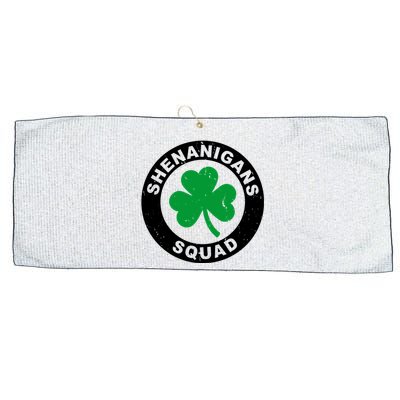 Shenanigans Squad Funny St PatrickS Day Party Large Microfiber Waffle Golf Towel