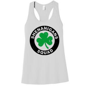 Shenanigans Squad Funny St PatrickS Day Party Women's Racerback Tank